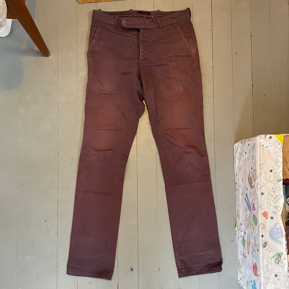 Unis Chino Pants Plum Purple USA Made 31x32